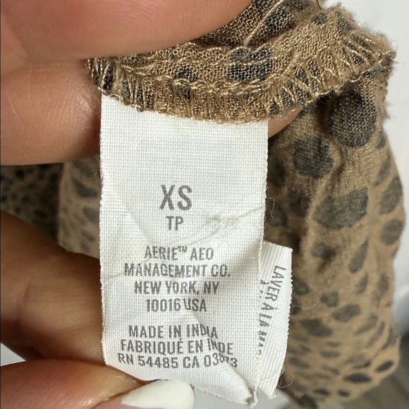 Aerie Brown Leopard Print Romper -XS - with pockets - Picture 4 of 6